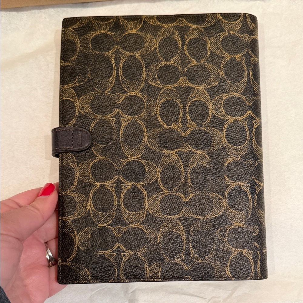 Coach Loved Leather Designer Monogrammed Notebook Cover - Picture 3 of 4
